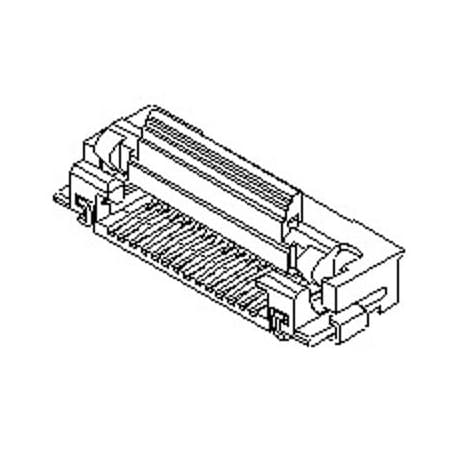 Molex Ffc/Fpc Connector, 17 Contact(S), 1 Row(S), Right Angle, 0.020 Inch Pitch, Surface Mount Terminal, 528921733